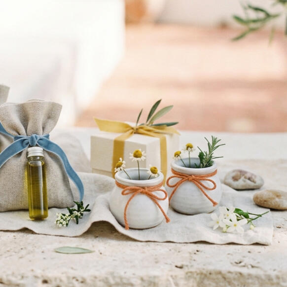 Detalles de boda presentados con una estética natural y cuidada